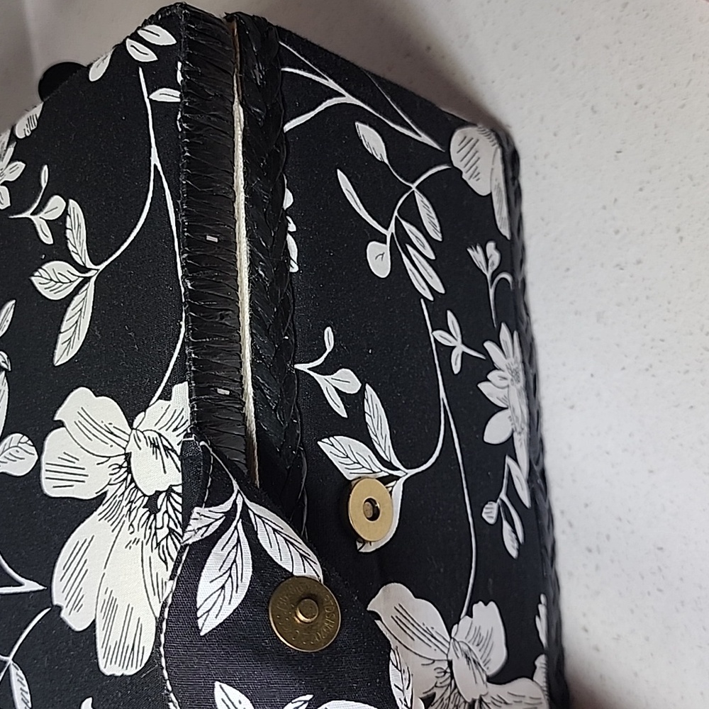 Sewing Basket Set Floral Black and White New With Tags - Picture 8 of 9